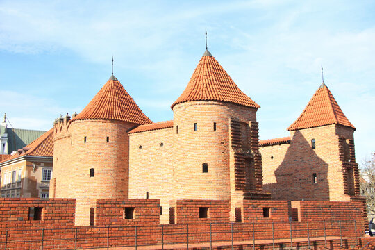 The Barbican in the Old Town of Warsaw, Poland