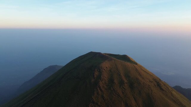 drone view penanggungan montain