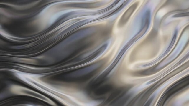 Elegant iridescent liquid metallic loop with realistic alloy reflections for corporate branding, ESG reports, technology visuals, websites, and premium motion backgrounds.