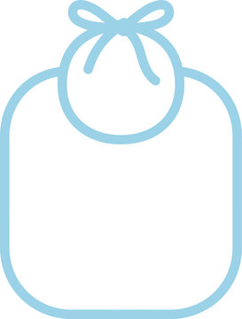Baby wears blue bib with pocket for drool and food mess protection