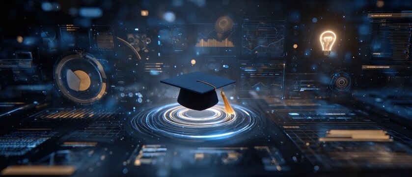 Digital concept of education and knowledge