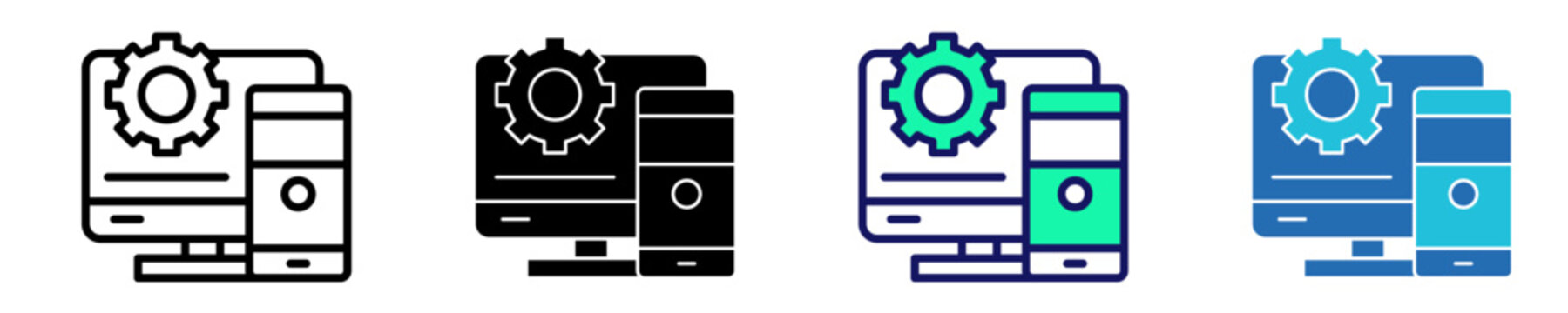 Device Management Icon Set Multiple Style Collection