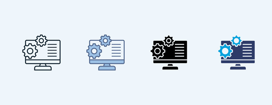 System Multiple Icon Illustration Vector