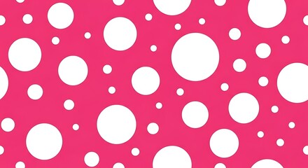 Playful Pink Polka Dot Pattern Background © Grey