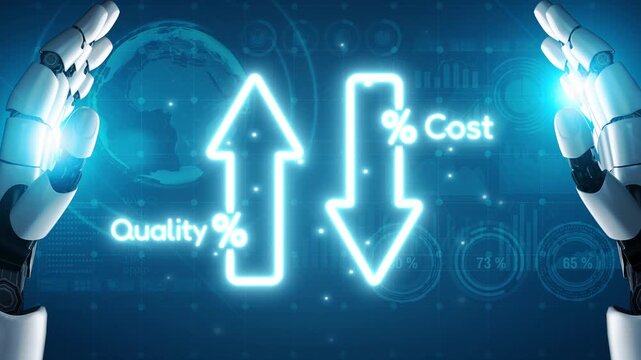 Business concept showing cost reduction and quality increase using Lean, Six Sigma, and Total Quality Management (TQM) to enhance efficiency, value, and customer satisfaction. Muxer