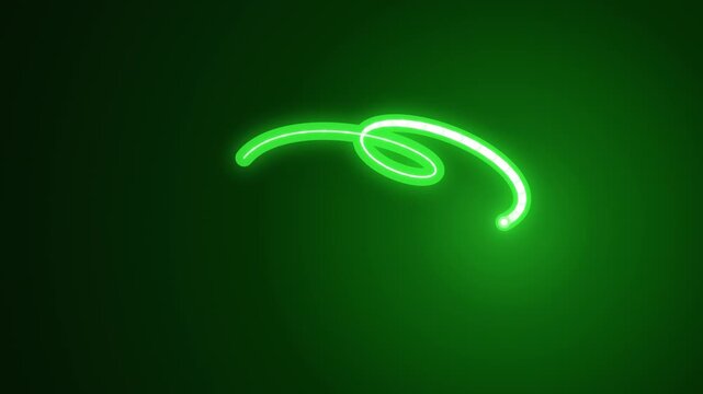 Feminime Colors Neon Light Trail/Streak Spiral Swirl Loop Animation on Dark Background