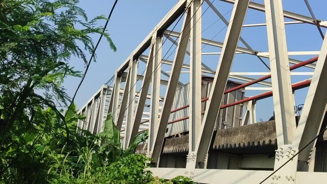 Large bridge connecting two regions, showcasing modern transportation infrastructure and impressive engineering design.