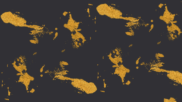 Abstract gold splatters and metallic ink spots on dark background luxury artistic texture for creative designs