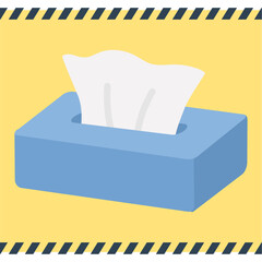ボックスティッシュの日用品イラスト 衛生対策 Tissue box everyday item illustration hygiene measures © eri