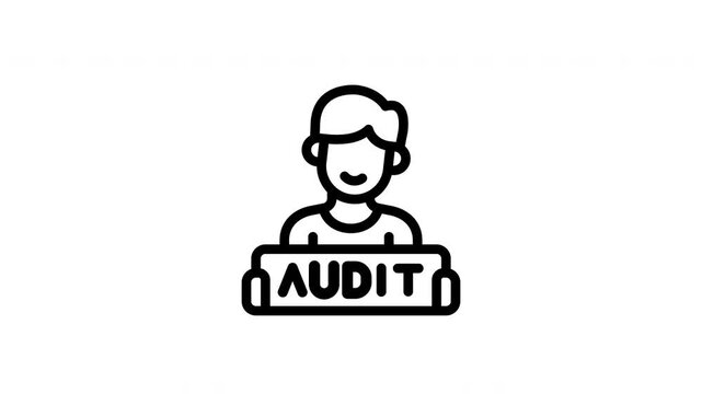 auditor minimalist stroke animation