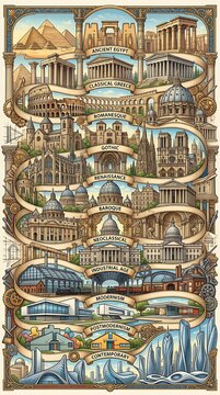 Timeline of global architectural history and iconic building styles