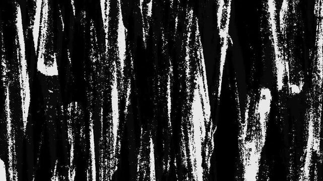 Abstract Grunge Black Brushstroke Texture.Looping rough monochromatic acrylic paint backdrop with distressed details.Stop motion animation 4k resolution