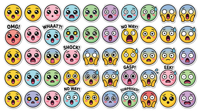 Surprised Emoticons Collection