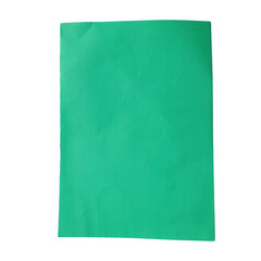 Fototapeta premium Green microfiber cleaning cloth folded on flat surface isolated on transparent background