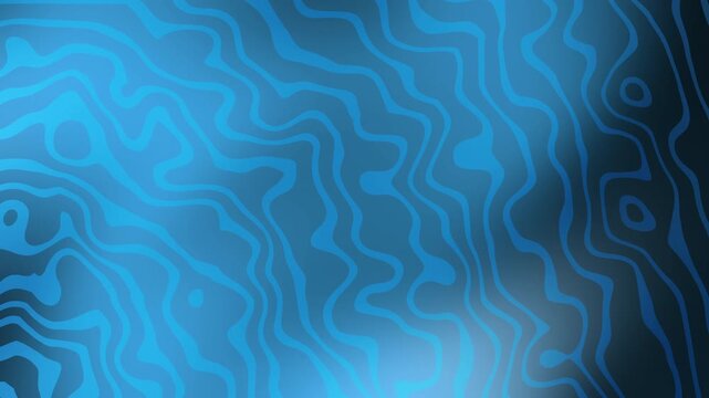 Abstract Blue Wavy Lines Background with Fluid Topographic Map Pattern for Modern Digital Design, Technology Wallpaper, and Creative Presentation Banner