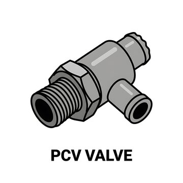 Close-up view of a PCV valve component.