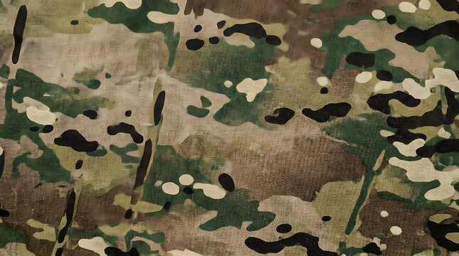 Military camouflage pattern with green and brown tones