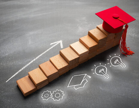 Evaluating opportunities through strategic education planning and personalized academic journeys. Concept 
