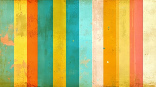 Abstract vintage texture wallpaper with vertical colorful stripes design pattern for creative backgrounds.
