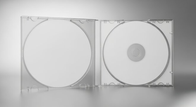 Blank CDs in plastic cases side by side.