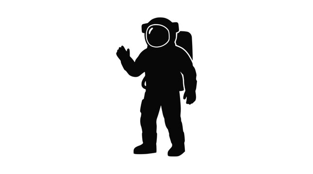 Deep sea diver in vintage diving suit silhouette