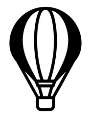 Hot air balloon icon silhouette. © ANDU