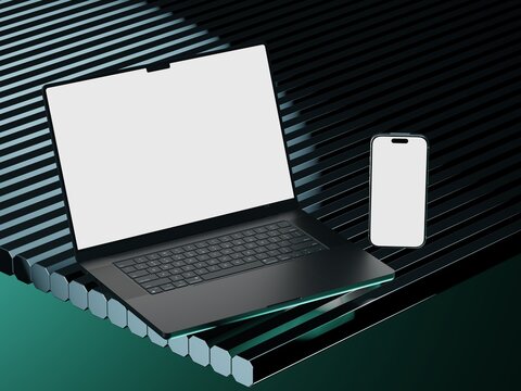 Responsive Web Design and website Mockup, Devices Mock up, Smartphone desktop tablet laptop template Mockup