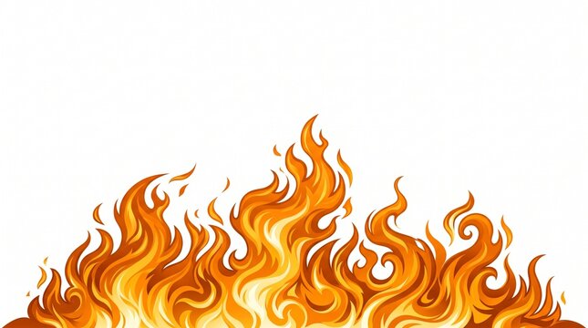  Bright stylized flames with dynamic motion