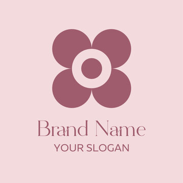 Flower template vector icon element design. Floral sign.