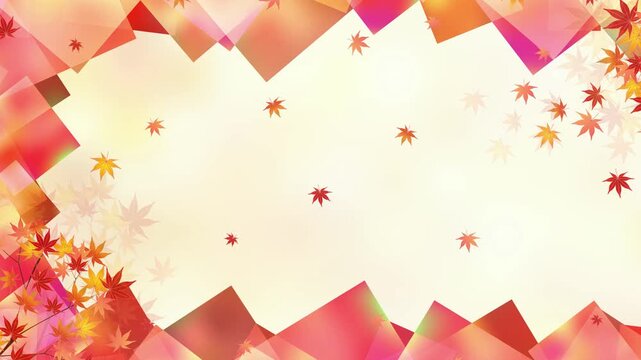 Autumn Maple Leaves Watercolor Illustration Frame 4K