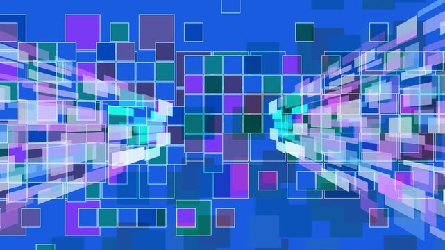 Abstract Digital Motion of Geometric Squares 4K