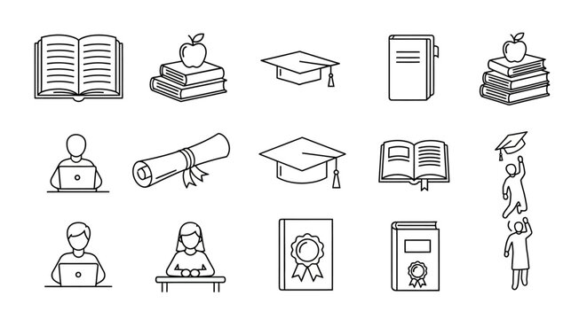 Education and Graduation Icon Set