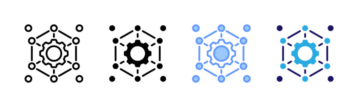 Network Automation Icons, Multi Style Icon Set