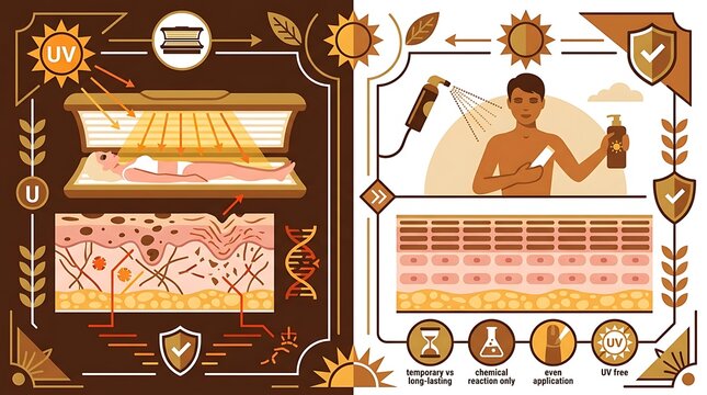 Comparison of uv tanning beds and sunless spray tanning methods