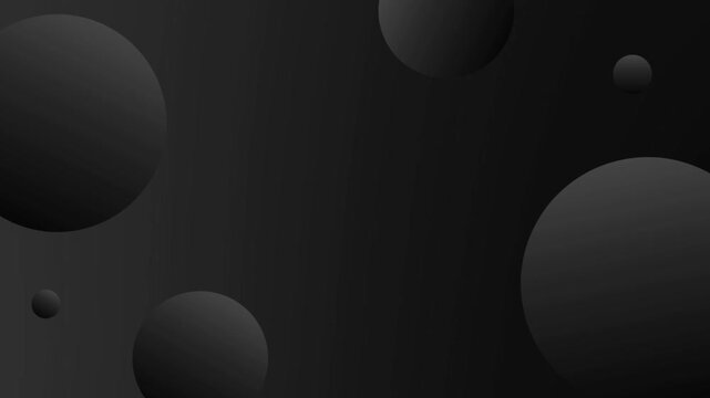 Minimal Black Abstract Geometric Background Animation | Modern Dark Circles Motion Graphic Loop