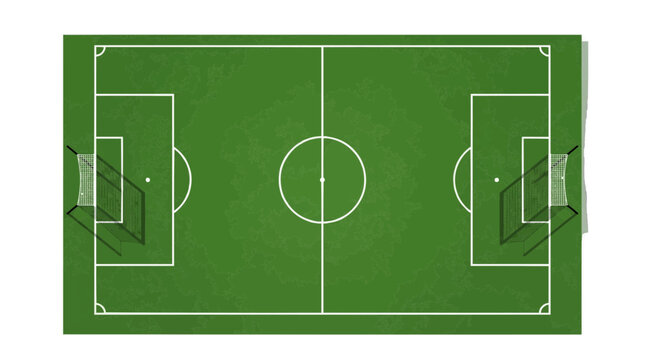 Campo de futebol verde com linhas brancas e redes de gol 2026 soccer world championship tournament