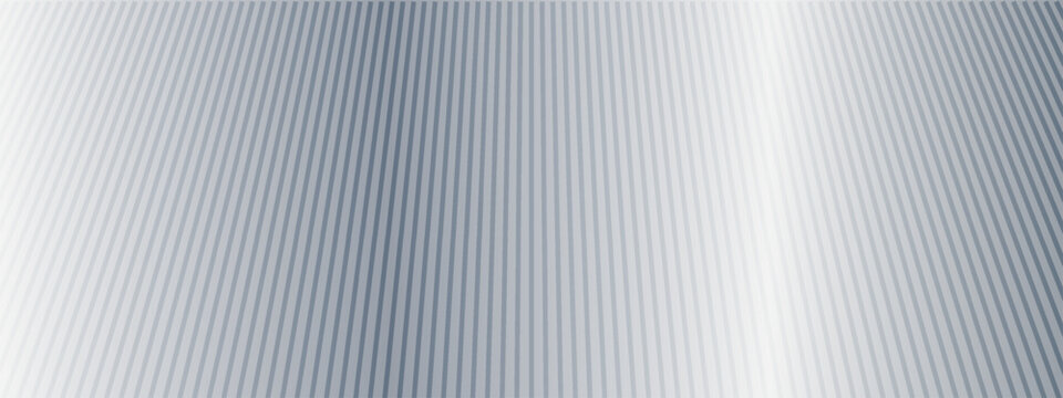 Grey metal foil background. Silver metallic striped gradient texture. Shine brushed titan aluminum sheet for label, plate, sign. Stainless steel material surface wallpaper. Vector chrome line backdrop
