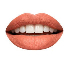 Fototapeta premium red lips isolated on white background