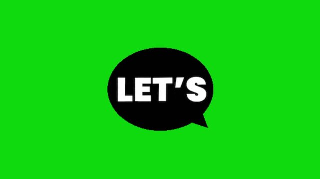 Let's Talk Animated Speech Bubble