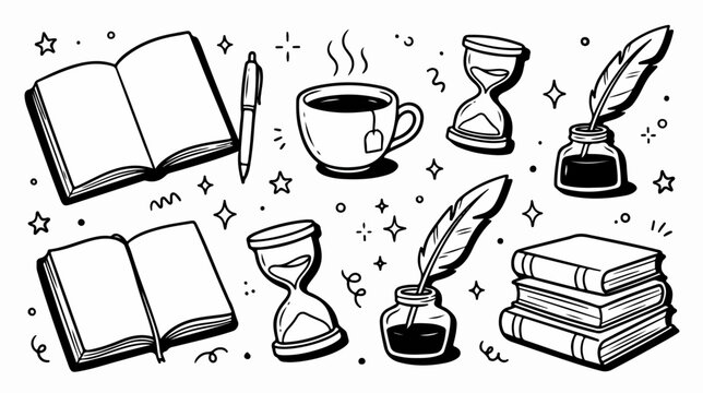 Vintage writing and reading tools.