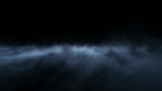Cinematic Dark Blue Fog Swirling on Ground 4K Generative AI