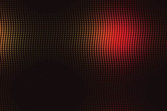 Gradient digital pixel matrix with warm red and yellow hues