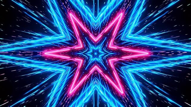 Neon starburst light pattern