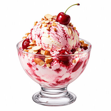 cherry almond crunch ice icream