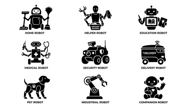 Variety of robots and robotic designs.