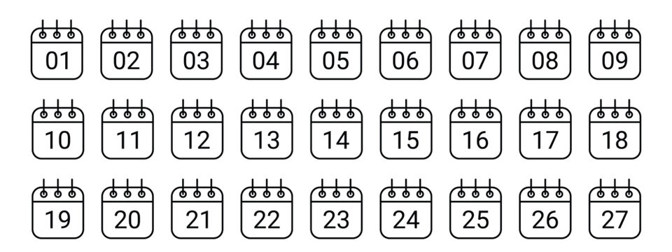 Calendar with date mega collection