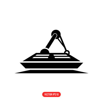 Amusement Park Ride Icon Silhouette