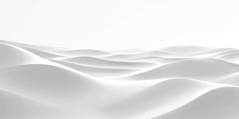 Abstract White Wave Background with Smooth Flowing Minimalist Lines © Picture Paradise