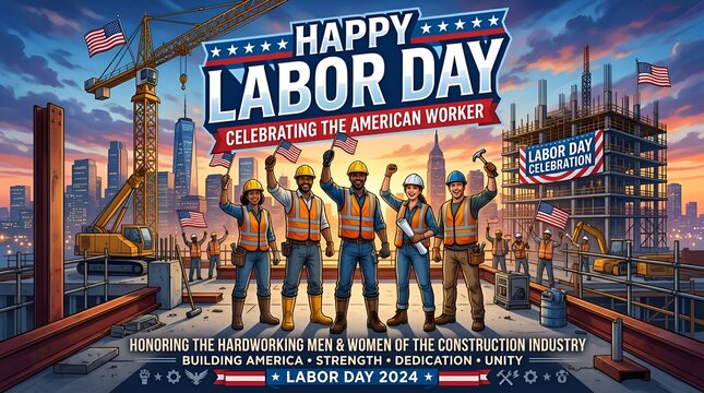 Happy Labor Day: American Construction Workers Celebrate Holiday