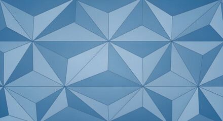 Fototapeta premium Geometric Pattern of Blue Triangles Forms Abstract Background Texture